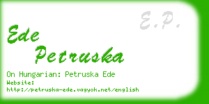 ede petruska business card